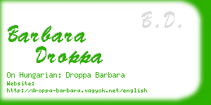 barbara droppa business card